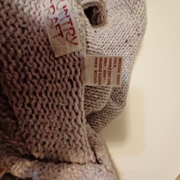 Country craft silk and angora blend mixed knit sweater size large - Picture 5 of 8